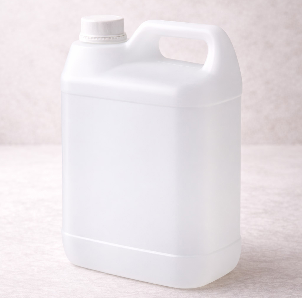 Bidon plastique Translucide 5L + Bouchon blanc inv