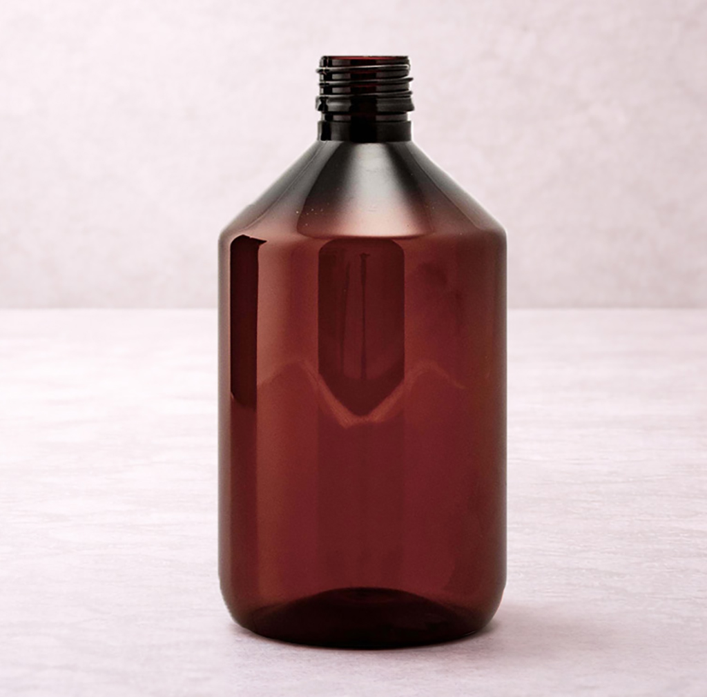 Bruine plastic fles 500ml