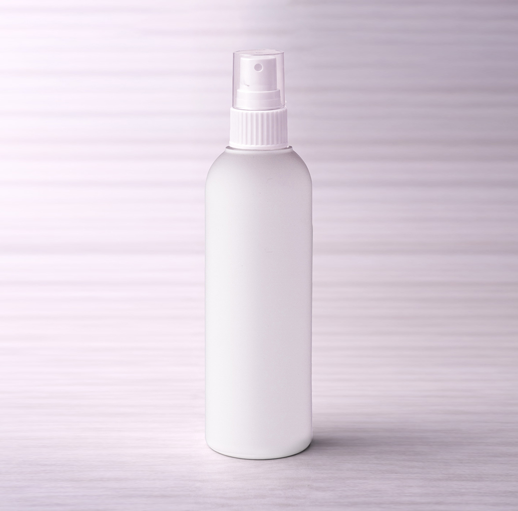 Flacon plastique blanc 200ml + spray