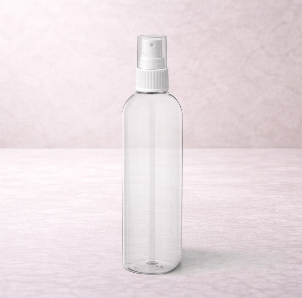 Flacon plastique Transparent 200ml + spray