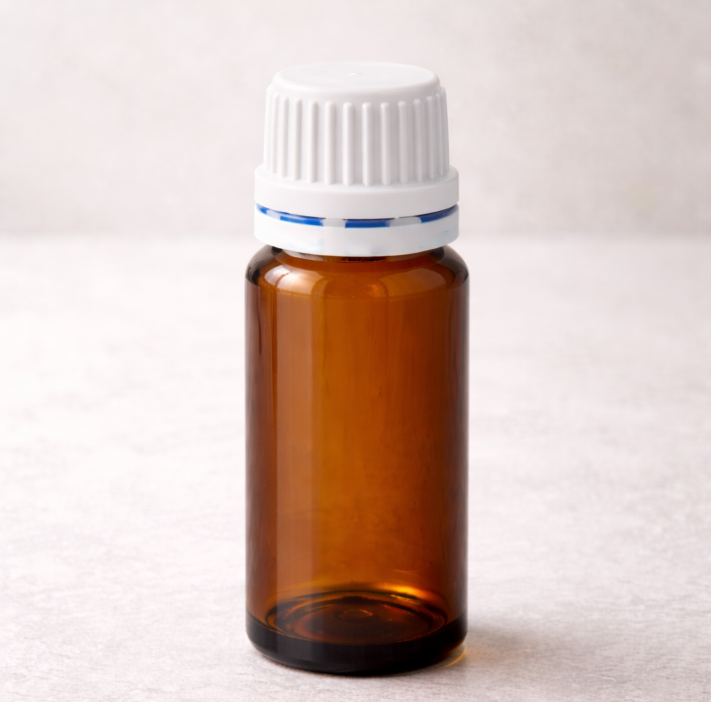 Flacon verre brun 10ml + bouchon cpte-goutte
