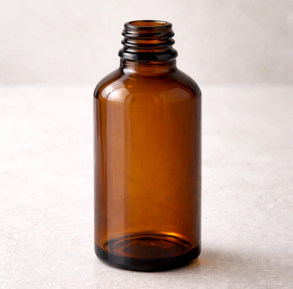 Flacon verre brun 30ml (sans bouchon)