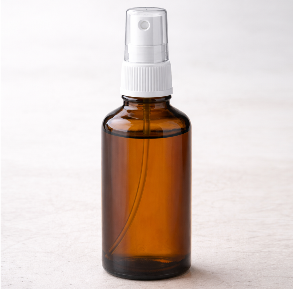 Flacon verre brun 30ml + spray