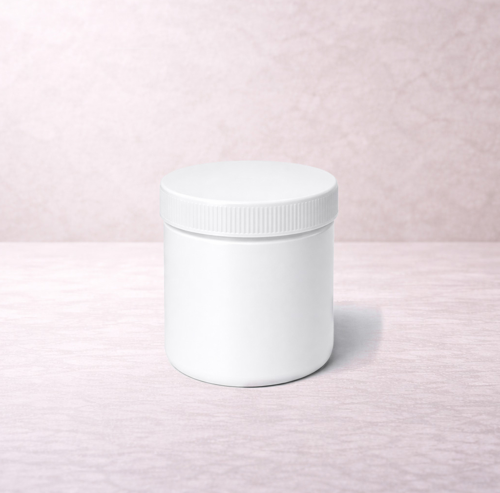 Pot polystyrène 125ml + cap.