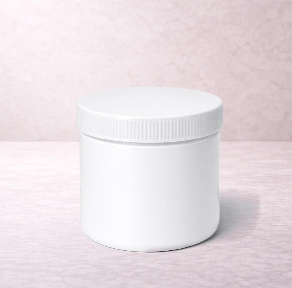 Pot polystyrène 250ml + cap.