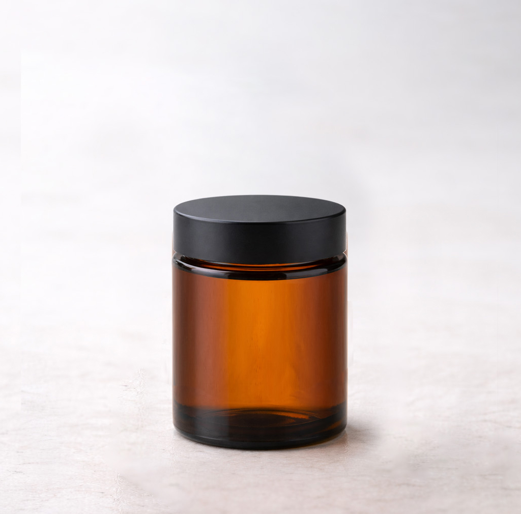 Pommadier verre brun 30ml + cap