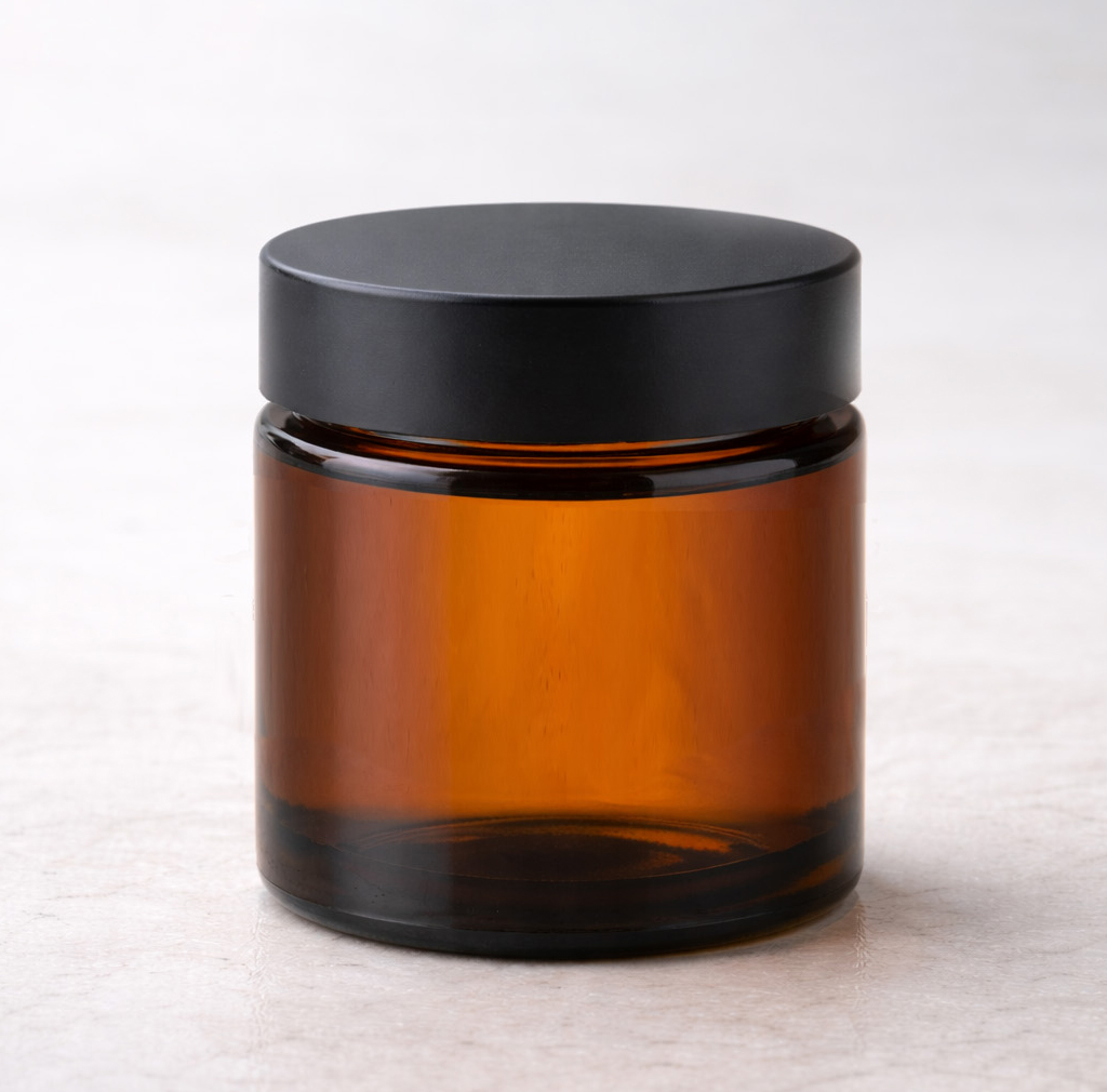Pommadier verre brun 60ml + cap