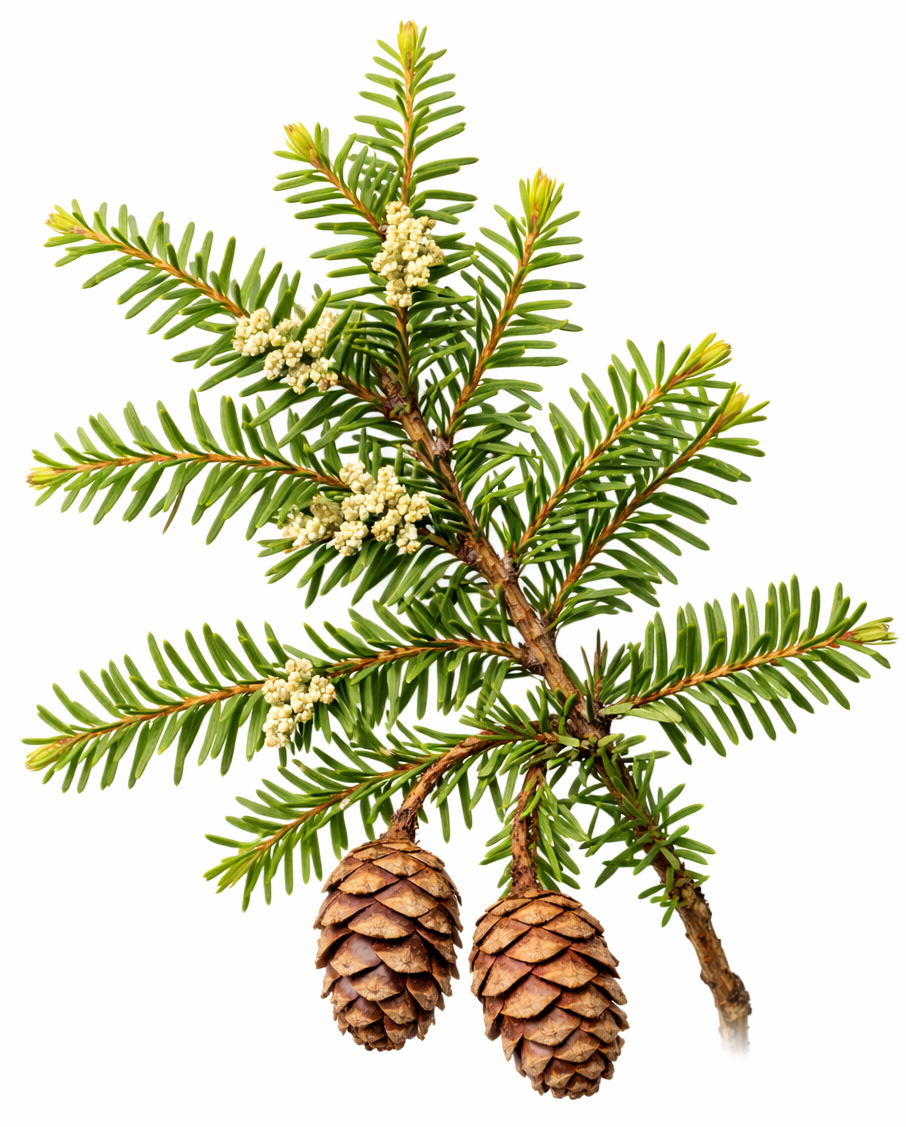 organic wild Canadian hemlock (Tsuga Canadensis)